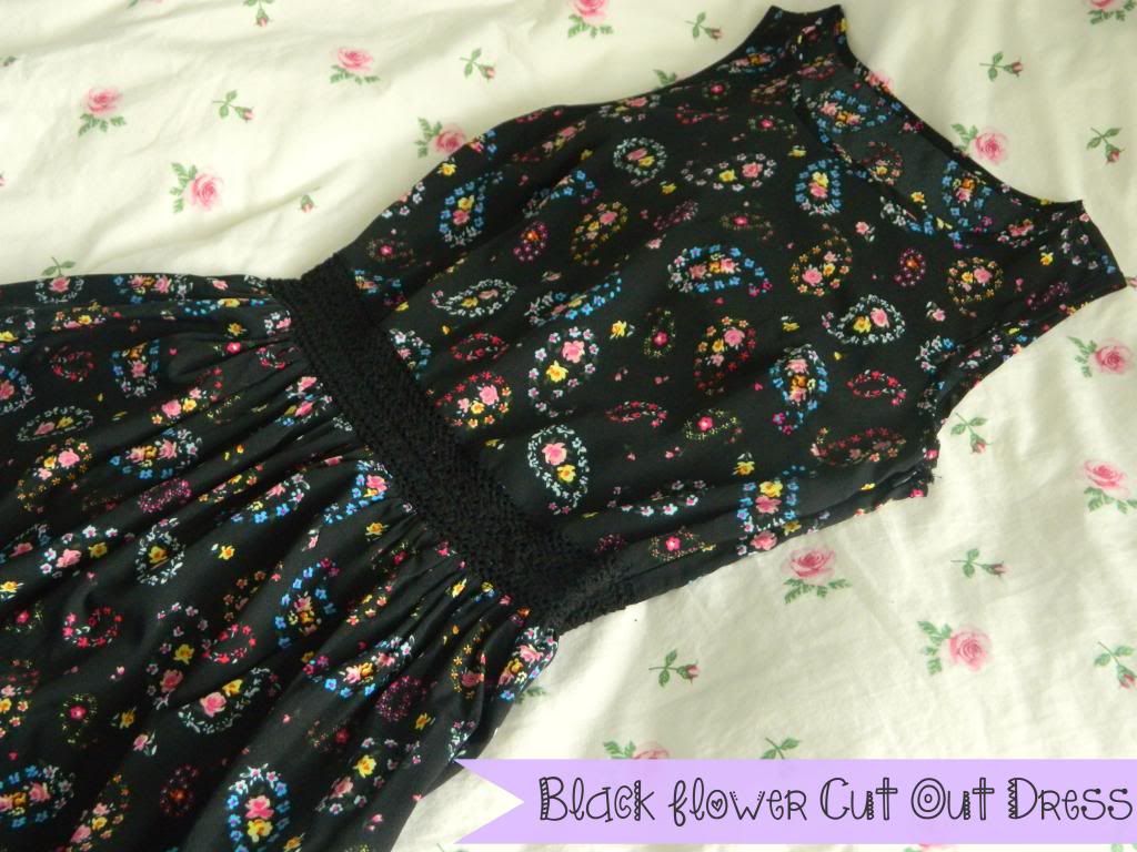 Collective Clothes Haul Primark Black Flower Cut Out Dress Belle-amie