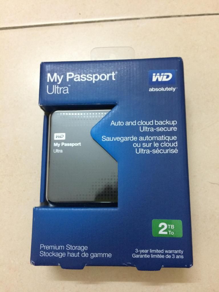 Western My Passport Ultra 2TB xách tay Mỹ nguyên seal