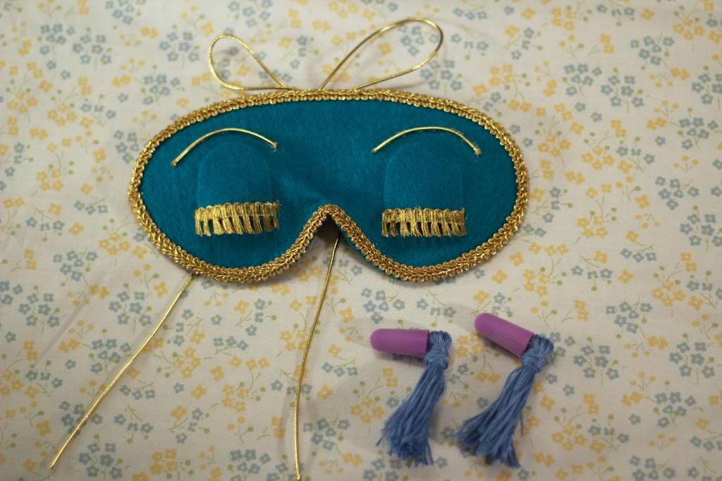 Holly Golightly Eye Mask Ear Plugs DIY