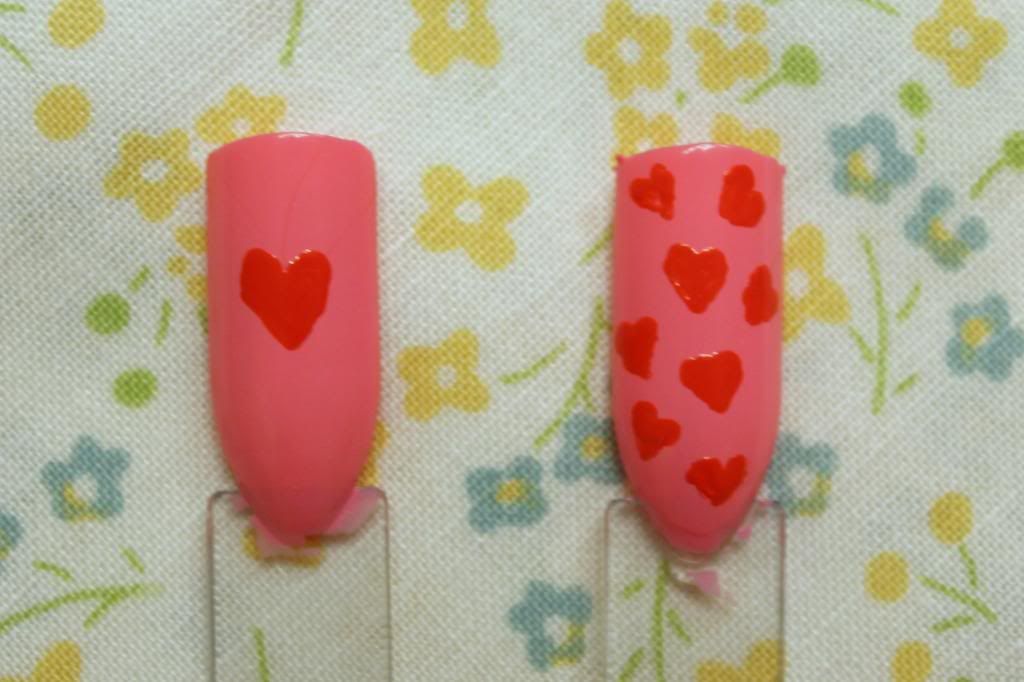 Hearts Valentine's Nail Idea