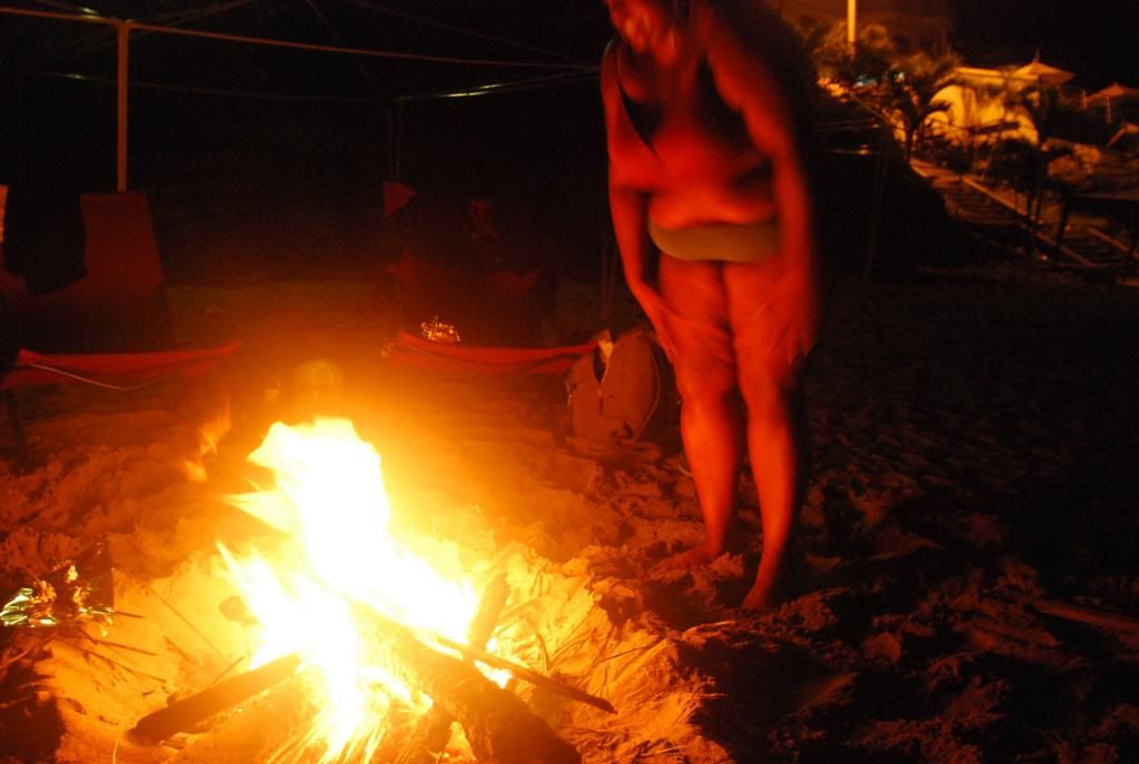bonfire on tonsupa beach