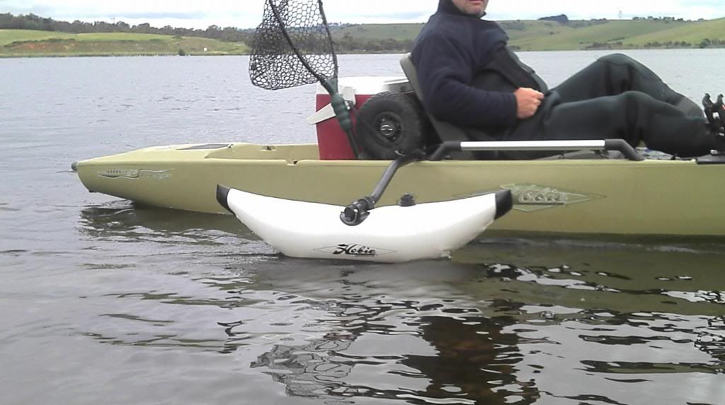 Fishing ​K​ayak with Leaning Post & Outriggers for ​S​tability