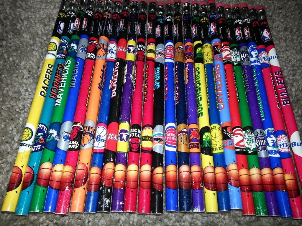 NBA Team Pencils r/nostalgia