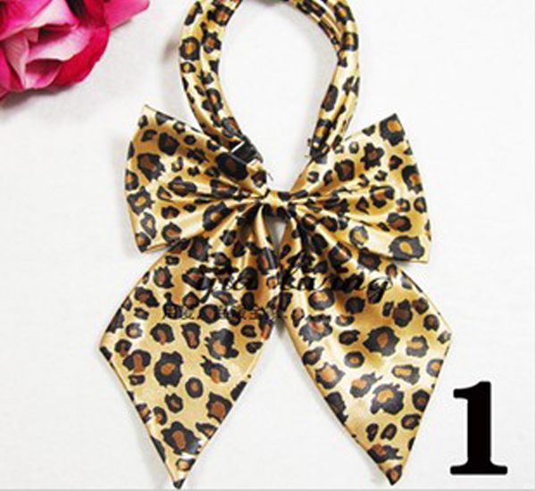 Style 1 Leopard grain yellow bowknot tie Style 1 Leopard grain yellow bowknot tie