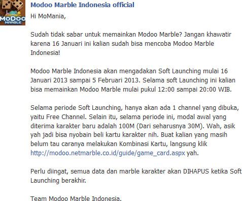 Soft Launching Modoo Marble Indonesia - 16 Januari 2013 - Netmarble