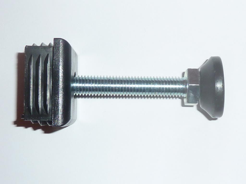 2 x 40mm Square x 60mm Adjustable Feet M10 Threaded Inserts