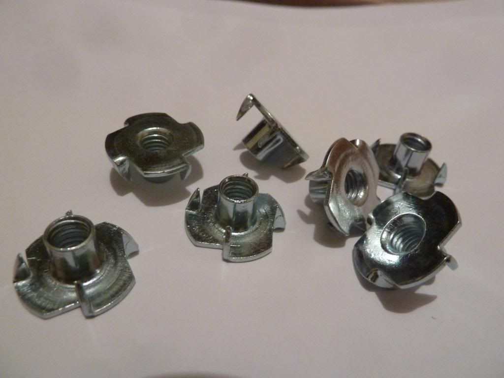 50 x Threaded Inserts For Wood M8 Thread 8mm Timber Hammer In Steel Tee