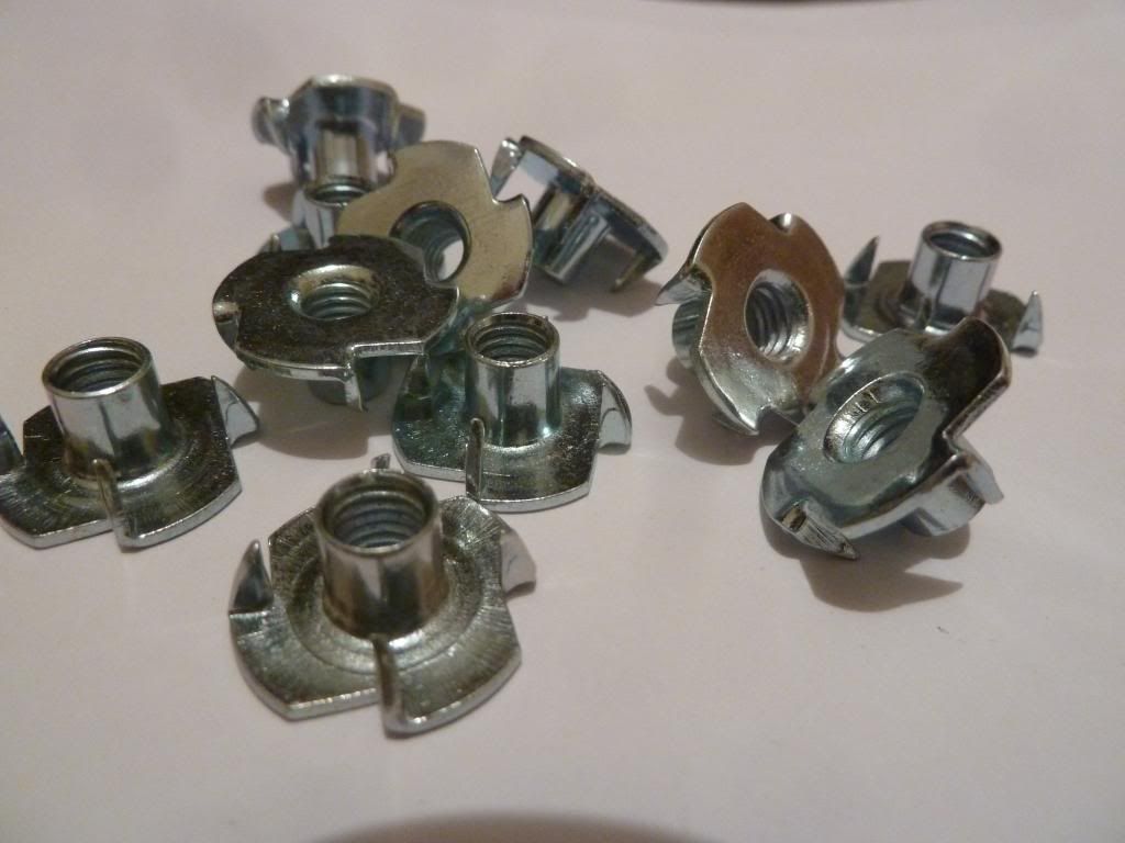 10 x Tee T Nuts Threaded Inserts For Wood M5 Thread 5mm Hammer in 4