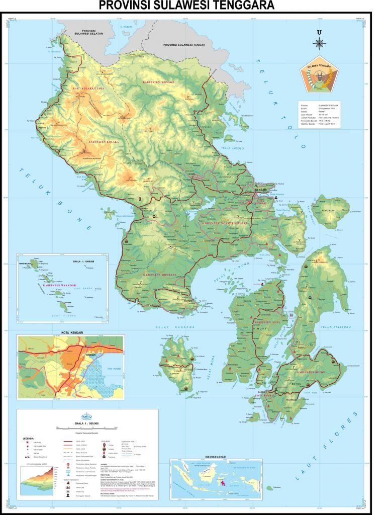 Download Peta Kepulauan Indonesia Mampiro Gambar Sulawesi Tenggara Unduh
