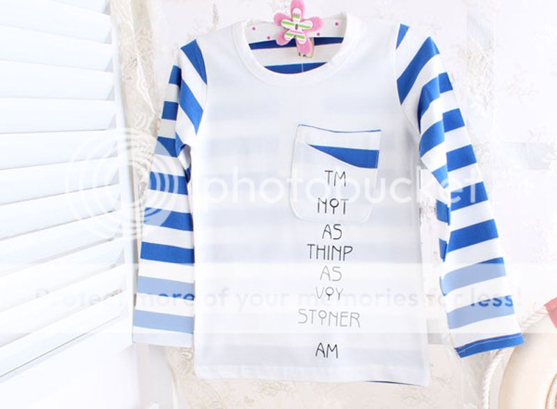 New Brand Baby Toddler Children Boy's Kids Striped Long Sleeve Clothes T Shirts