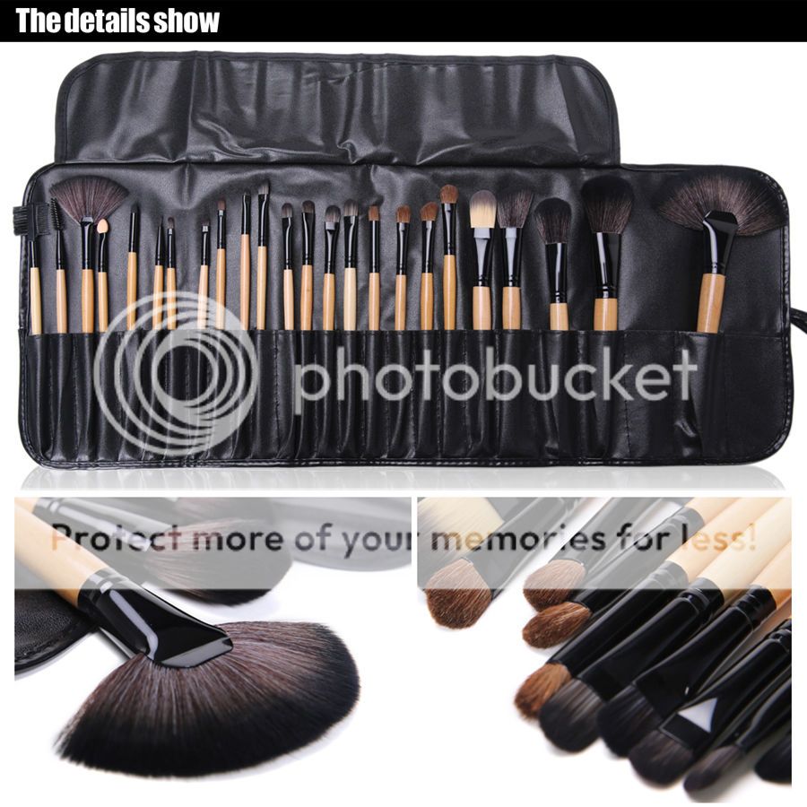 24 pcs makeup brushes new pro cosmetic tool kit