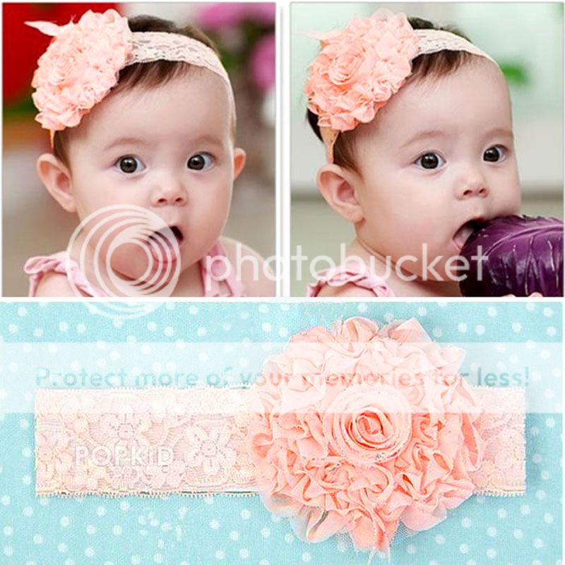 Baby Kid Girl Toddler Hairband Lace Bow Flower Headband Hair Accessories