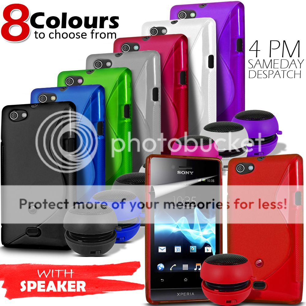 Wave Gel Mobile Phone Cover Case Colour Speaker Film for Sony Xperia Miro ST23I